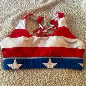 Combat Iron Apparel Co Cross Strap Sports Bra